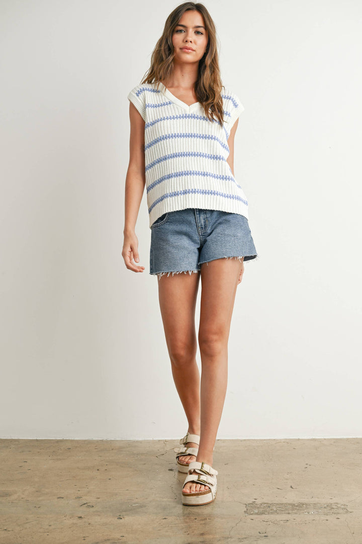 The Mila Sleeveless Knit Sweater Top
