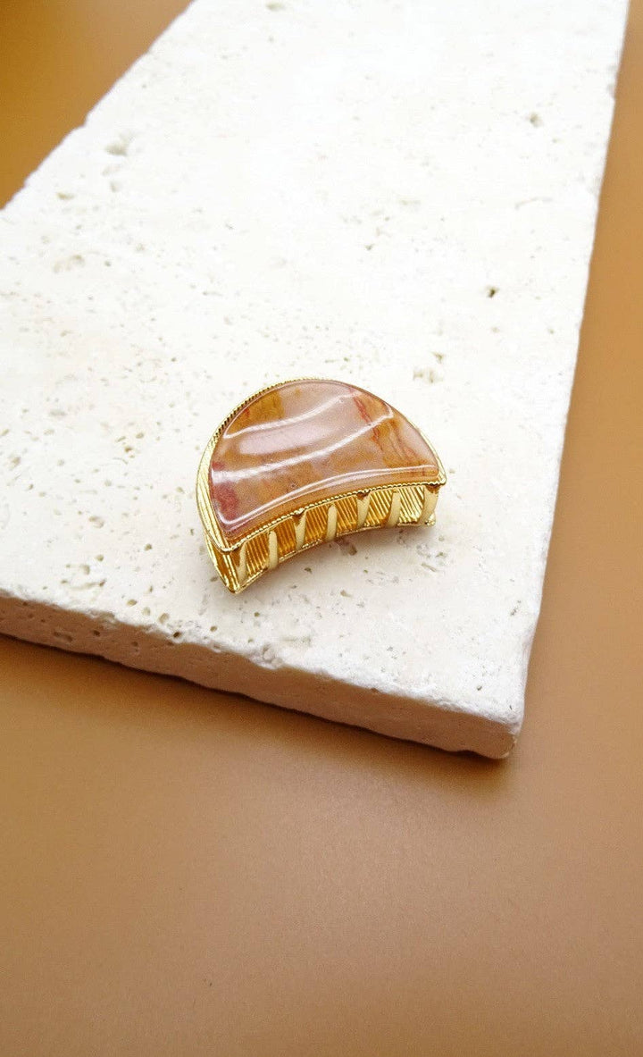 Marble Hair Claw Clip