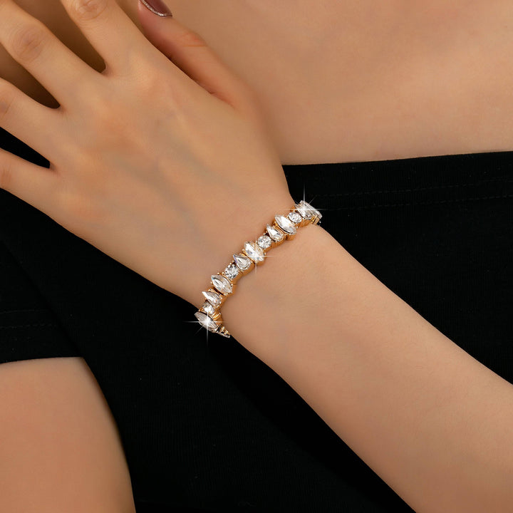 Crystal Gold-Tone Stretch Bracelet