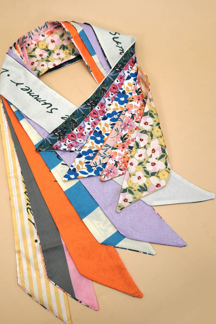 Silky Skinny Twill Scarf