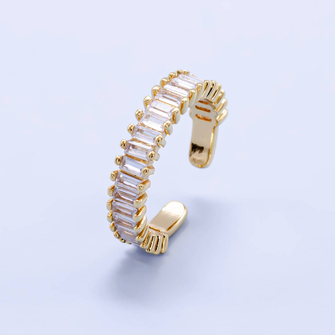 Luxe Baguette Open Statement Ring