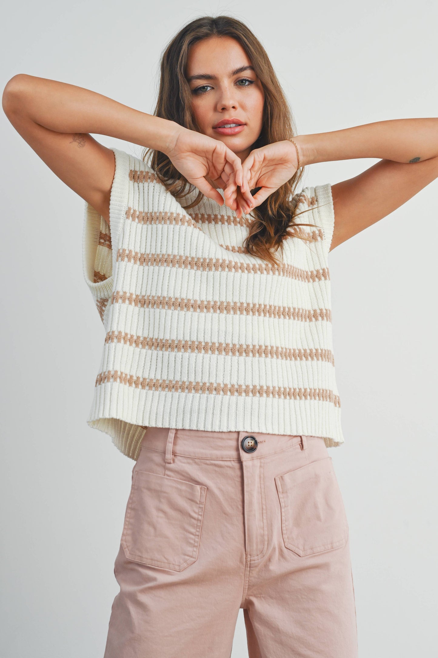 The Sienna Striped Knit Tank