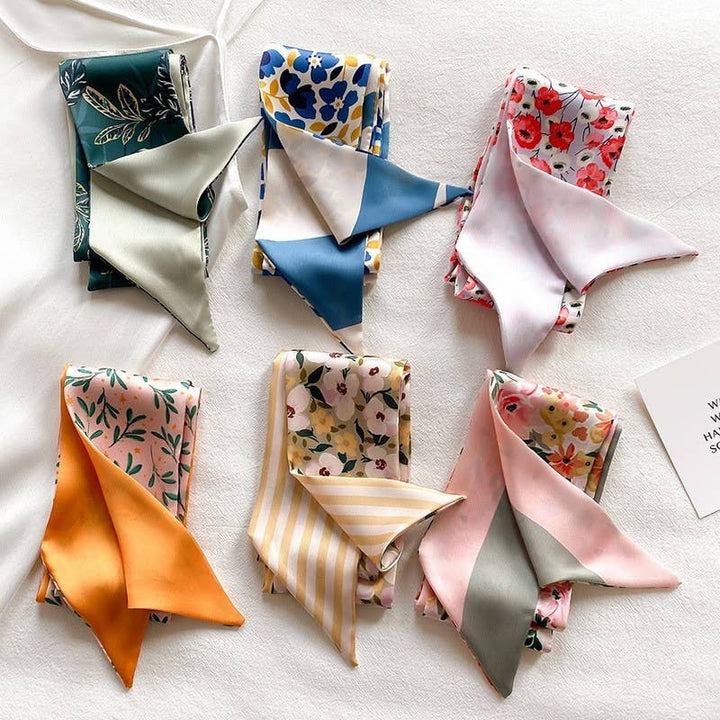 Silky Skinny Twill Scarf