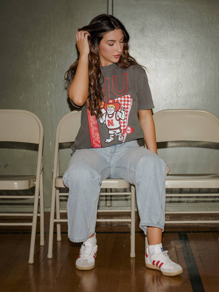 Nebraska Huskers Courtside Basketball Tee