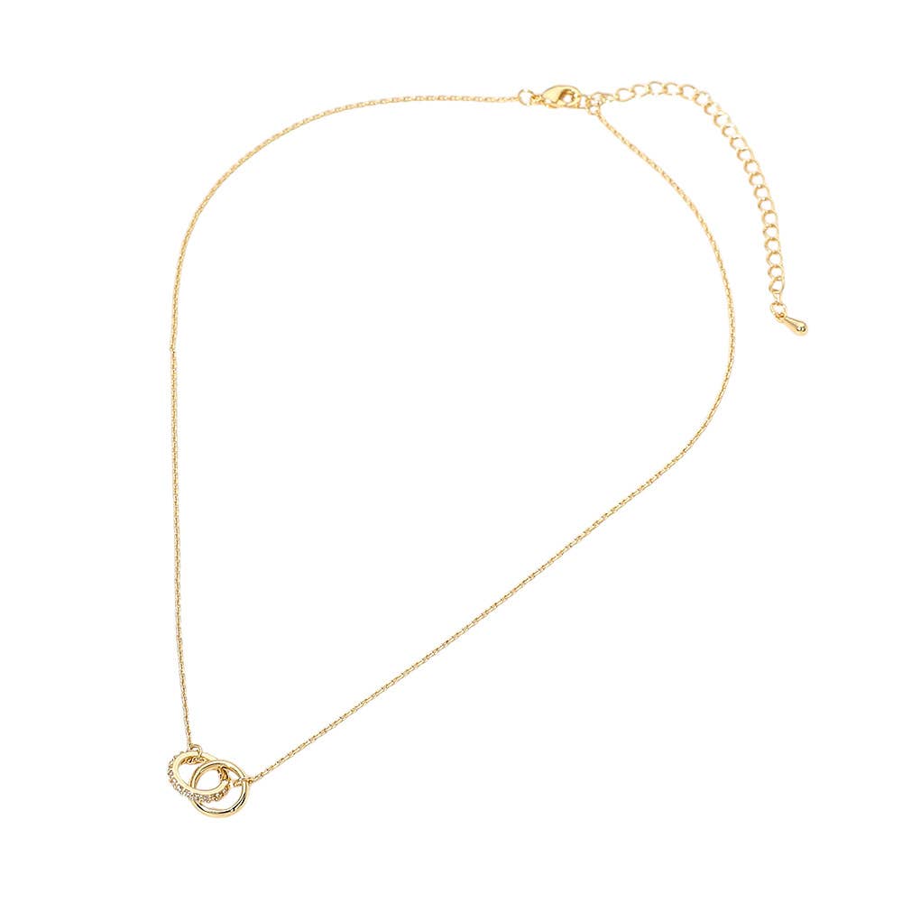 Interlocking Circle Pendant Necklace