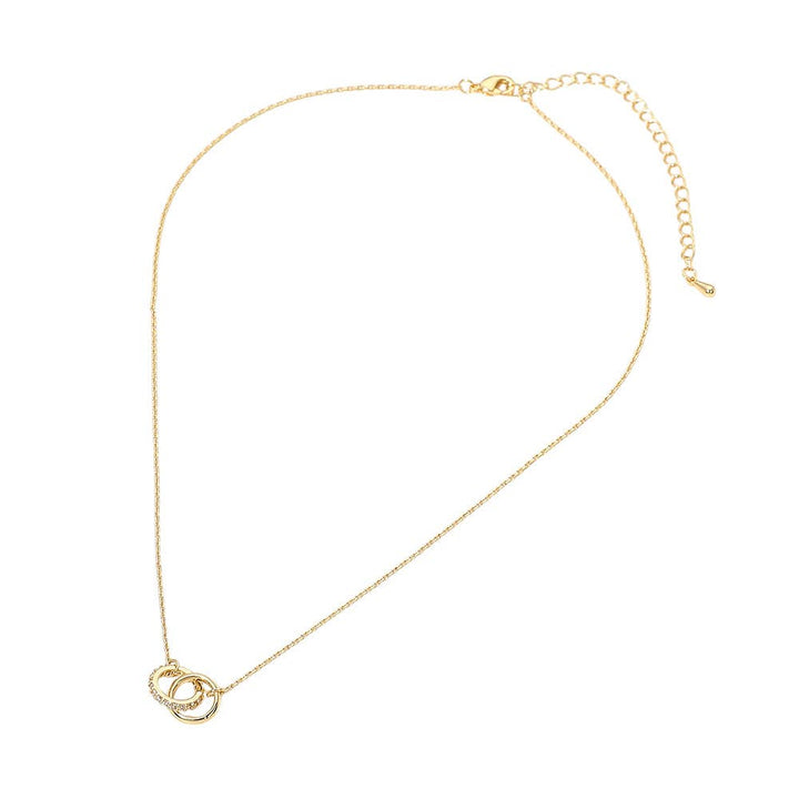 Interlocking Circle Pendant Necklace