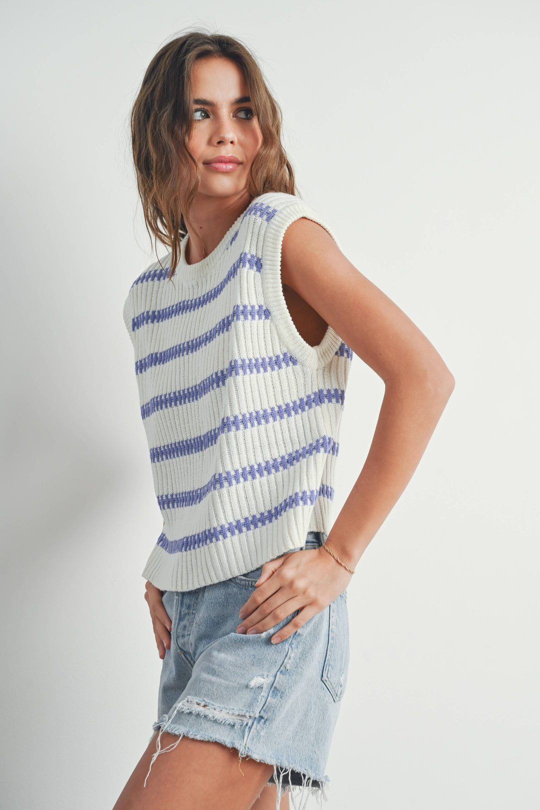 The Sienna Striped Knit Tank