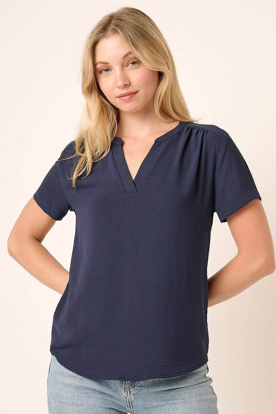 Airflow V Neck Blouse 2 (8 COLORS)