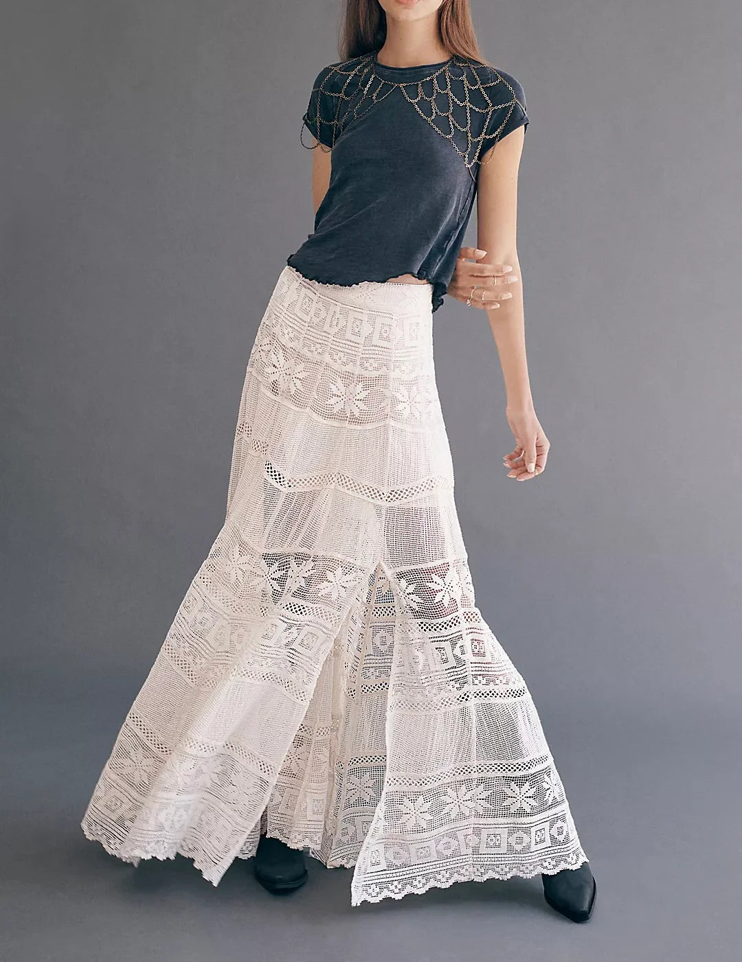 Free People Rebel  Maxi Skirt Tofu