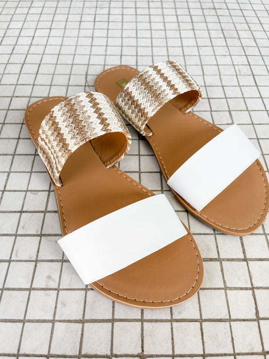 White/Taupe Sandal