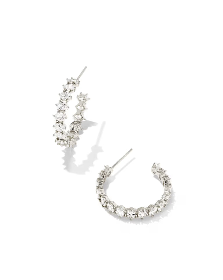 Cailin Crystal Hoop - Silver