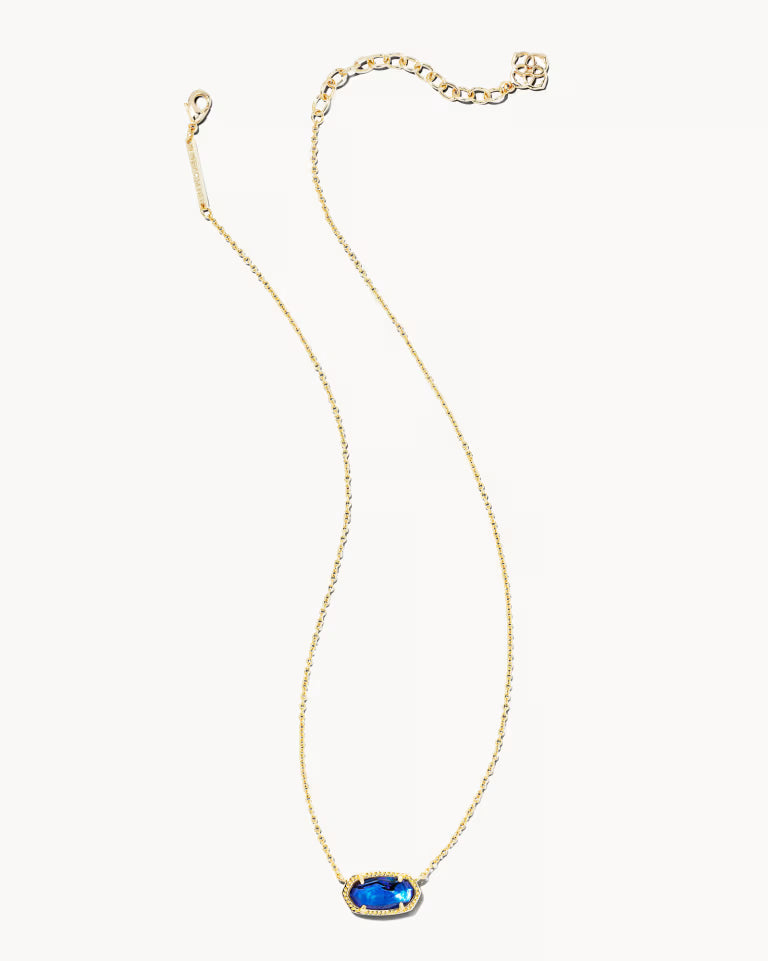 Elisa Necklace - Gold Navy Abalone
