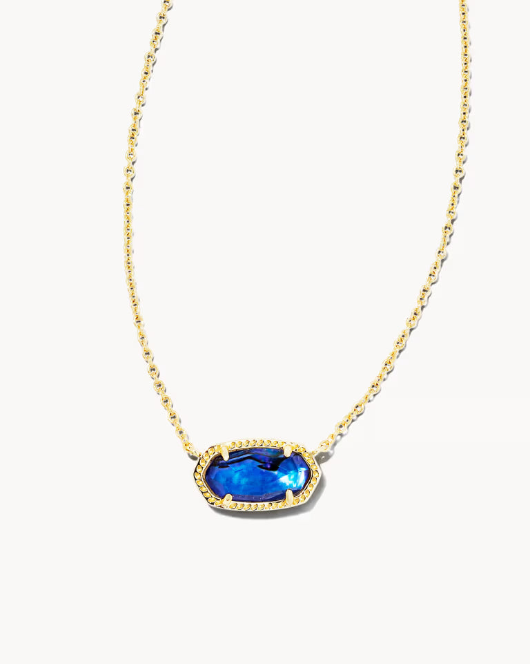 Elisa Necklace - Gold Navy Abalone
