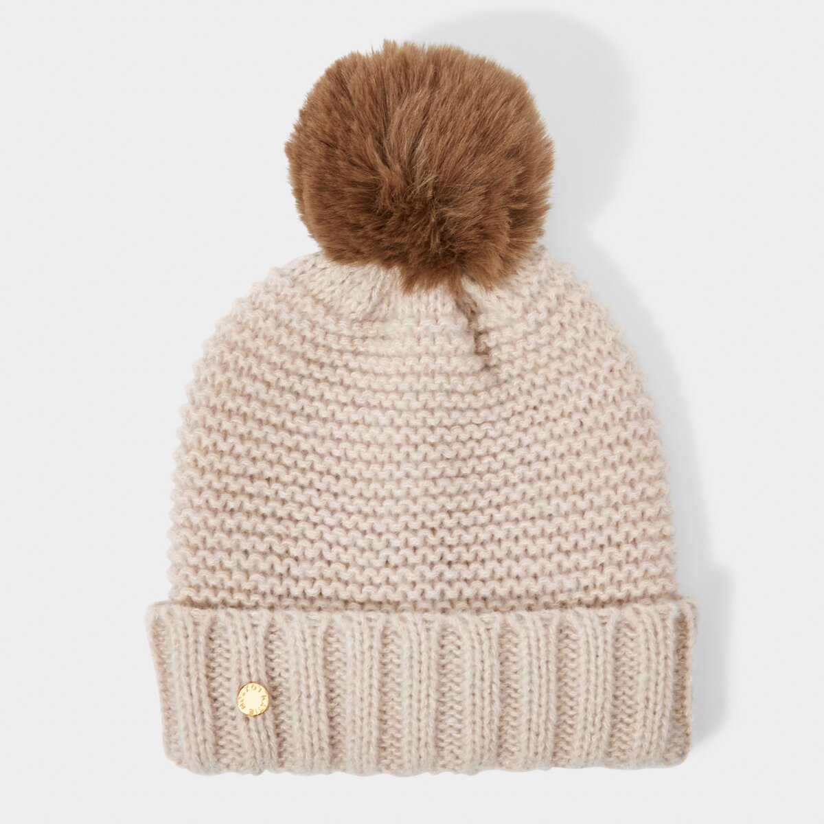 Light Taupe Knit Hat