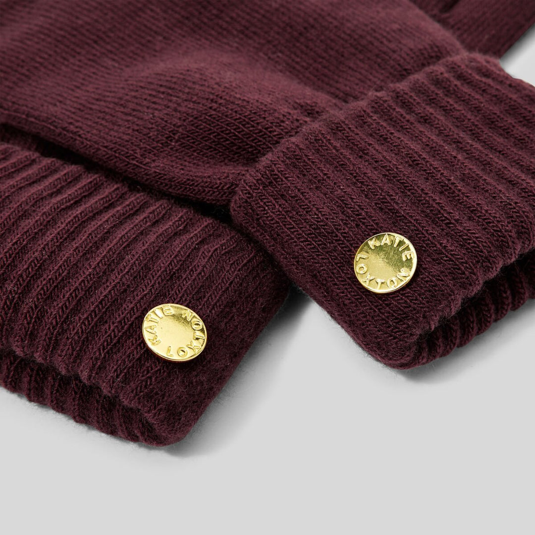 Plum Knit Gloves