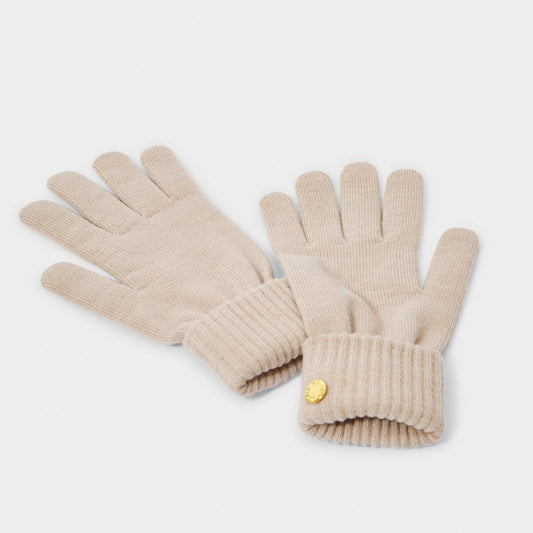 Taupe Knit Gloves
