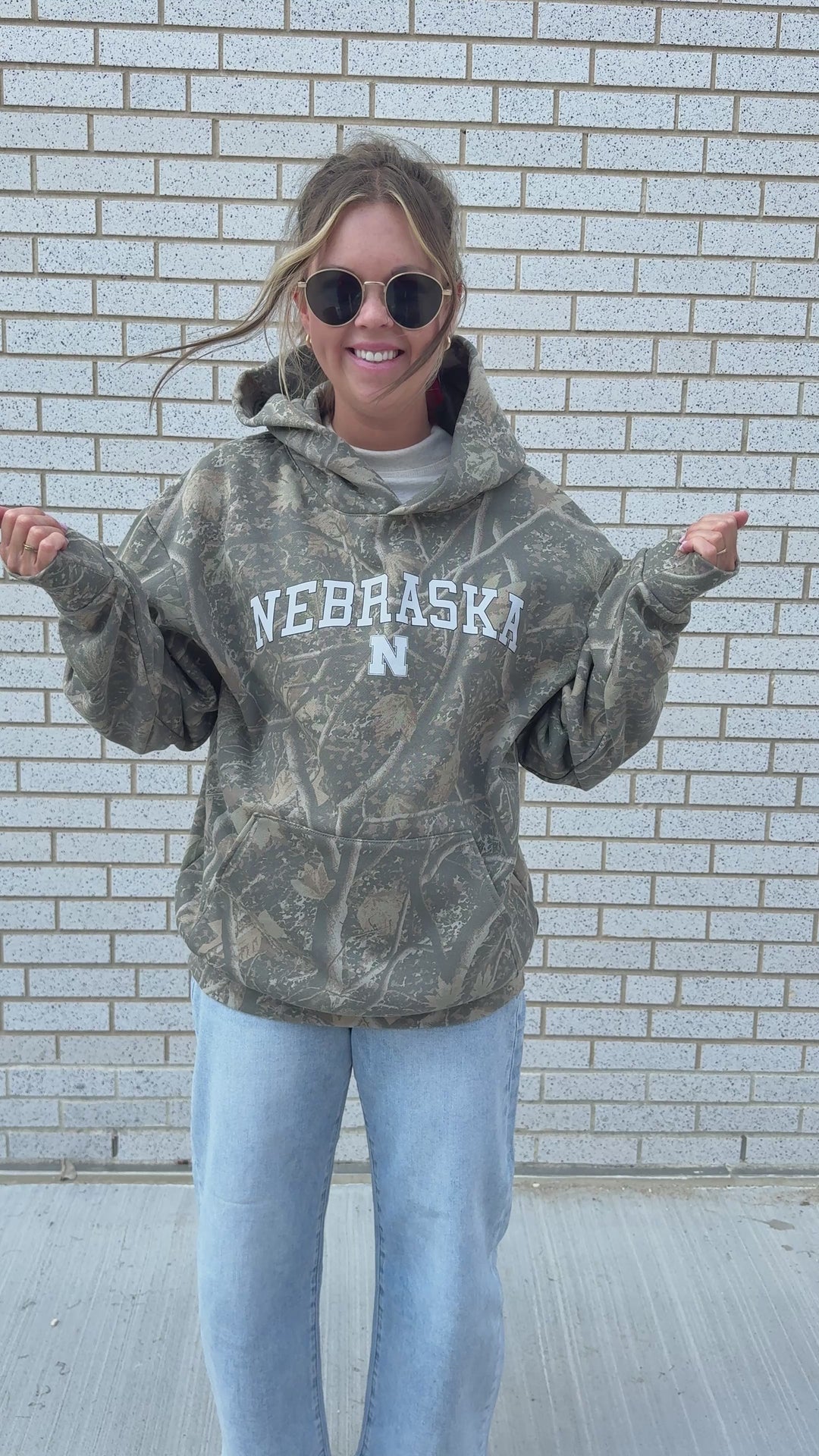 Camo Hoodie Husker