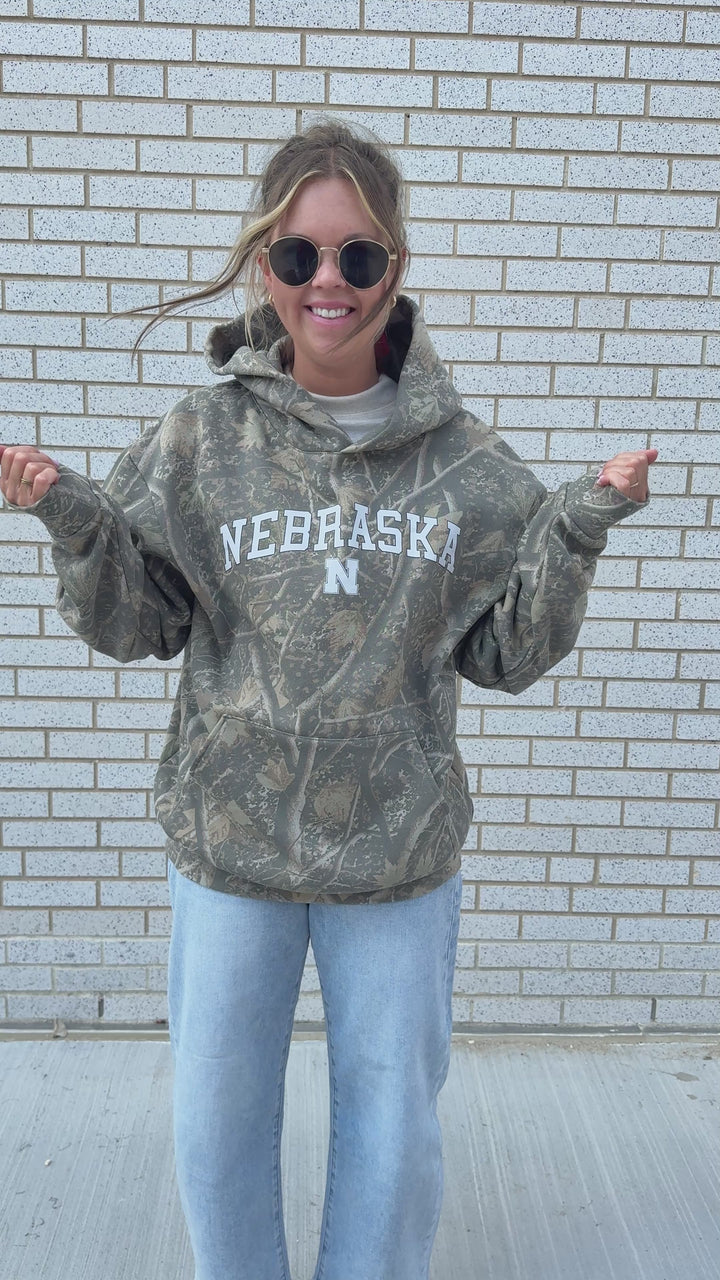 Camo Hoodie Husker