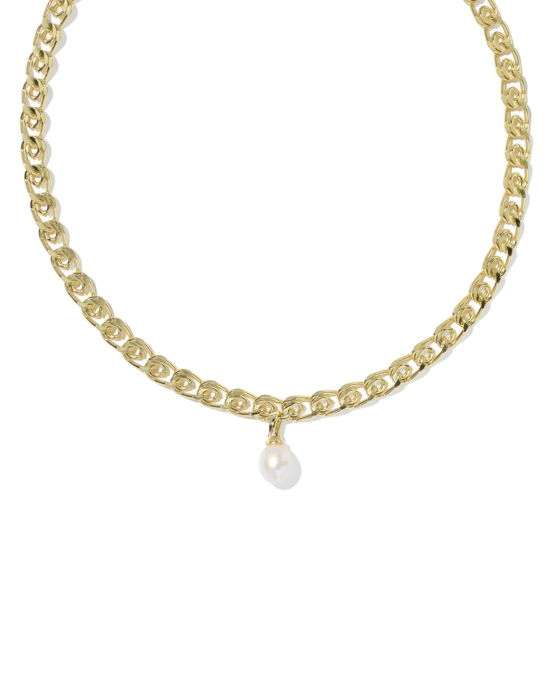 Oakland Pearl Short Pendant Necklace in Gold Freshwater Cultured Pearl