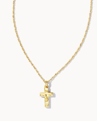 CROSS PENDANT NECKLACE - Gold