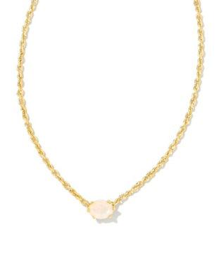 CAILIN CRYSTAL PENDANT NECKLACE - Gold Champagne Opal Crystal