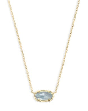 ELISA NECKLACE - Gold Light Blue Illusion