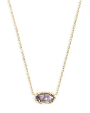ELISA NECKLACE - Gold Purple Amethyst