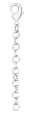 NECKLACE EXTENDER - Rhodium