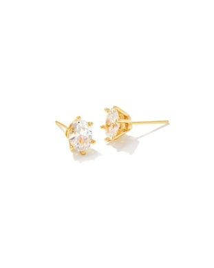 CAILIN CRYSTAL STUD EARRINGS - Gold