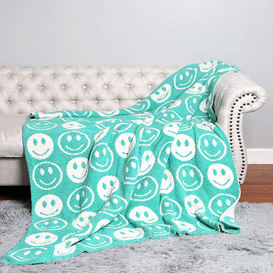 Happy Face Patterned - Mint