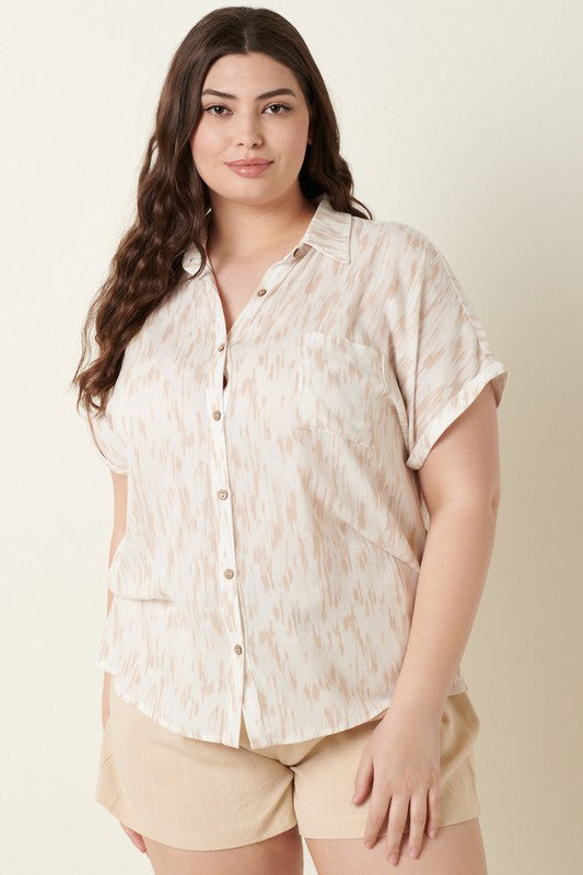 Paint Print Blouse