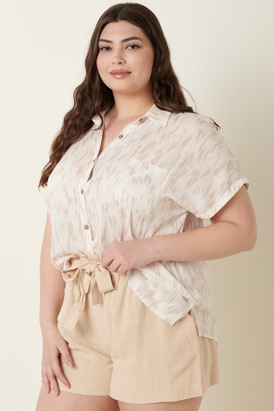 Paint Print Blouse