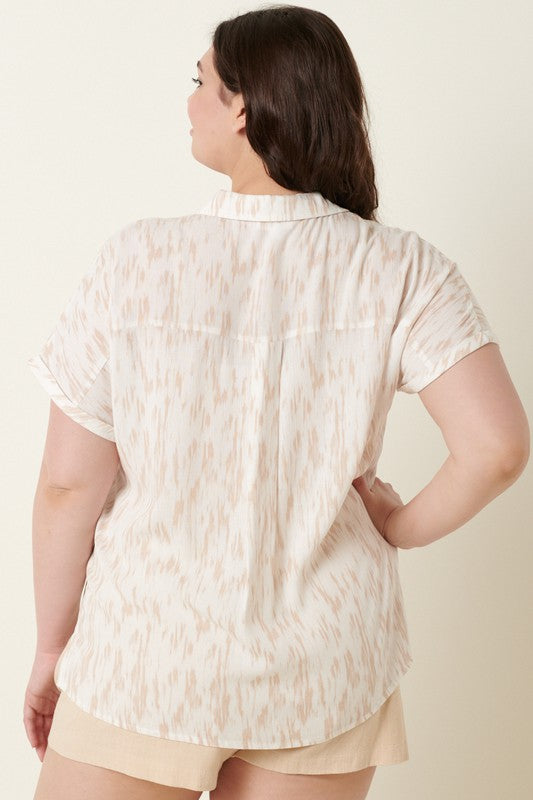 Paint Print Blouse