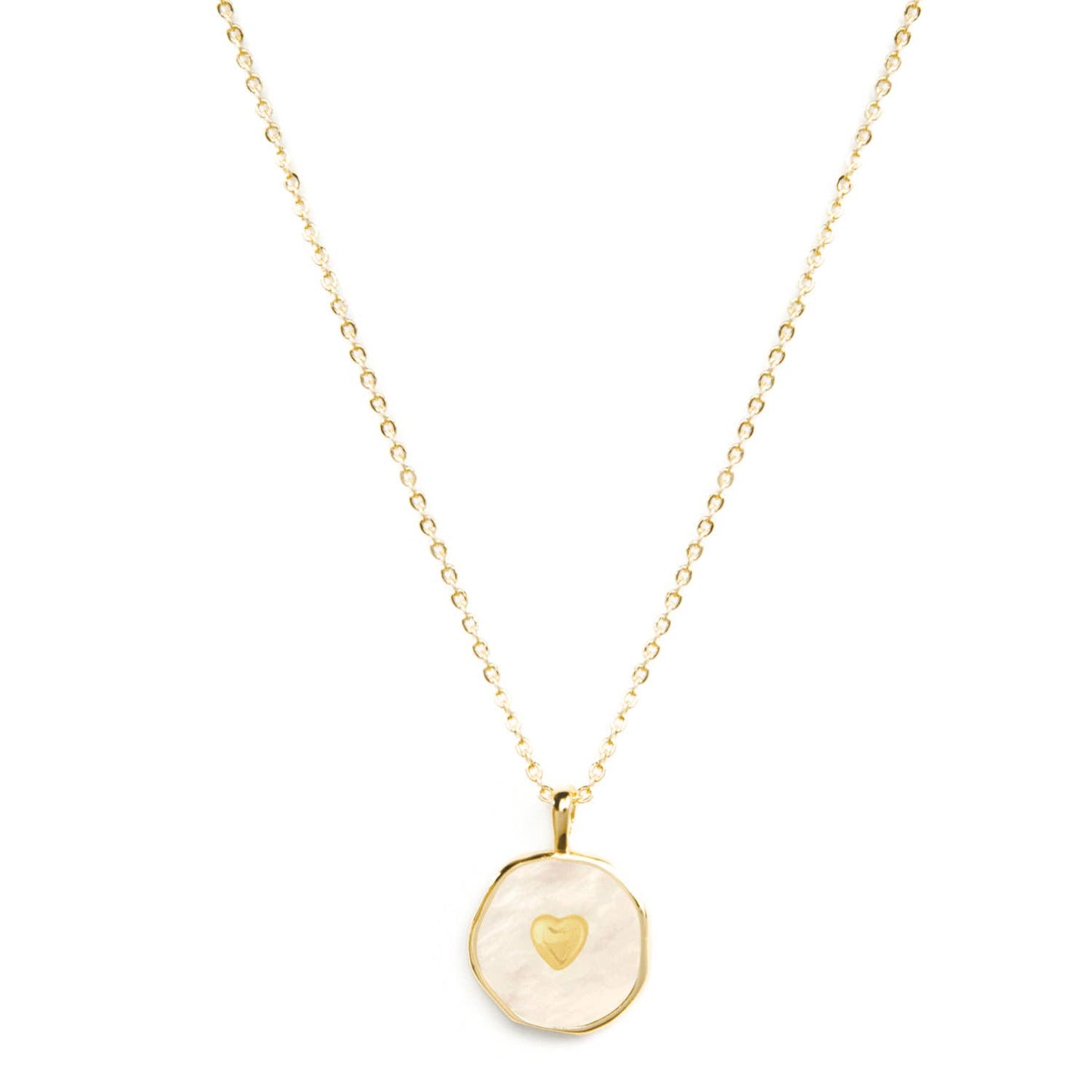 Shell with Heart Pendant Necklace