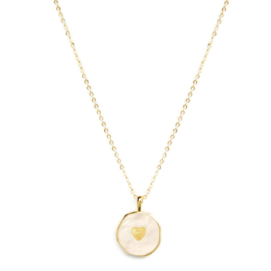 Shell with Heart Pendant Necklace
