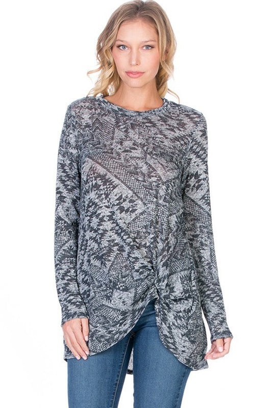 Navy Aztec - Large