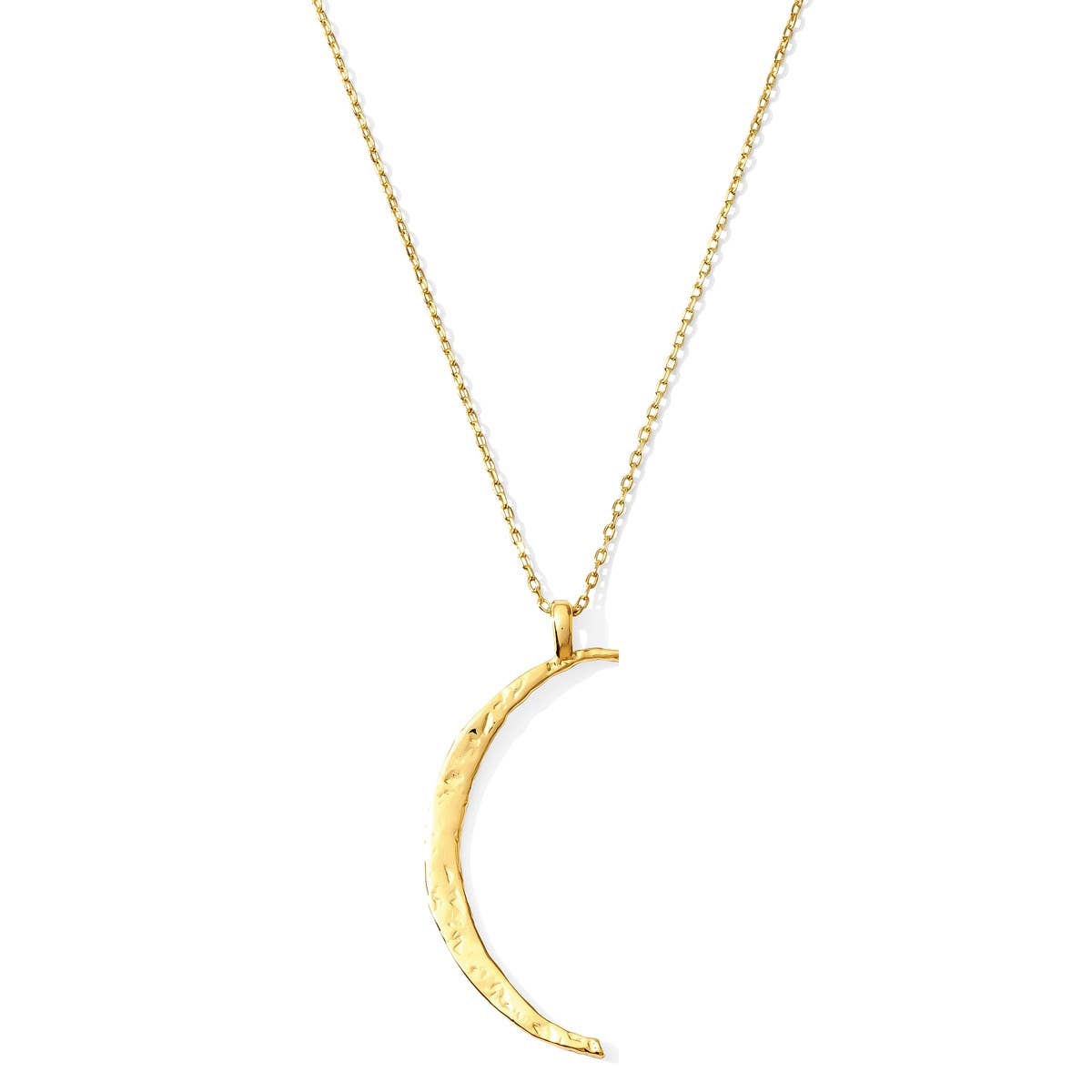 Gilded Moon Pendant Necklace